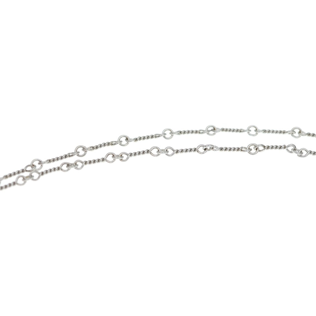 CHROME HEARTS(クロムハーツ) OLD 18KWG NECKCHAIN T18 ツイストチェーン18inch ホワイトゴールドネックレス