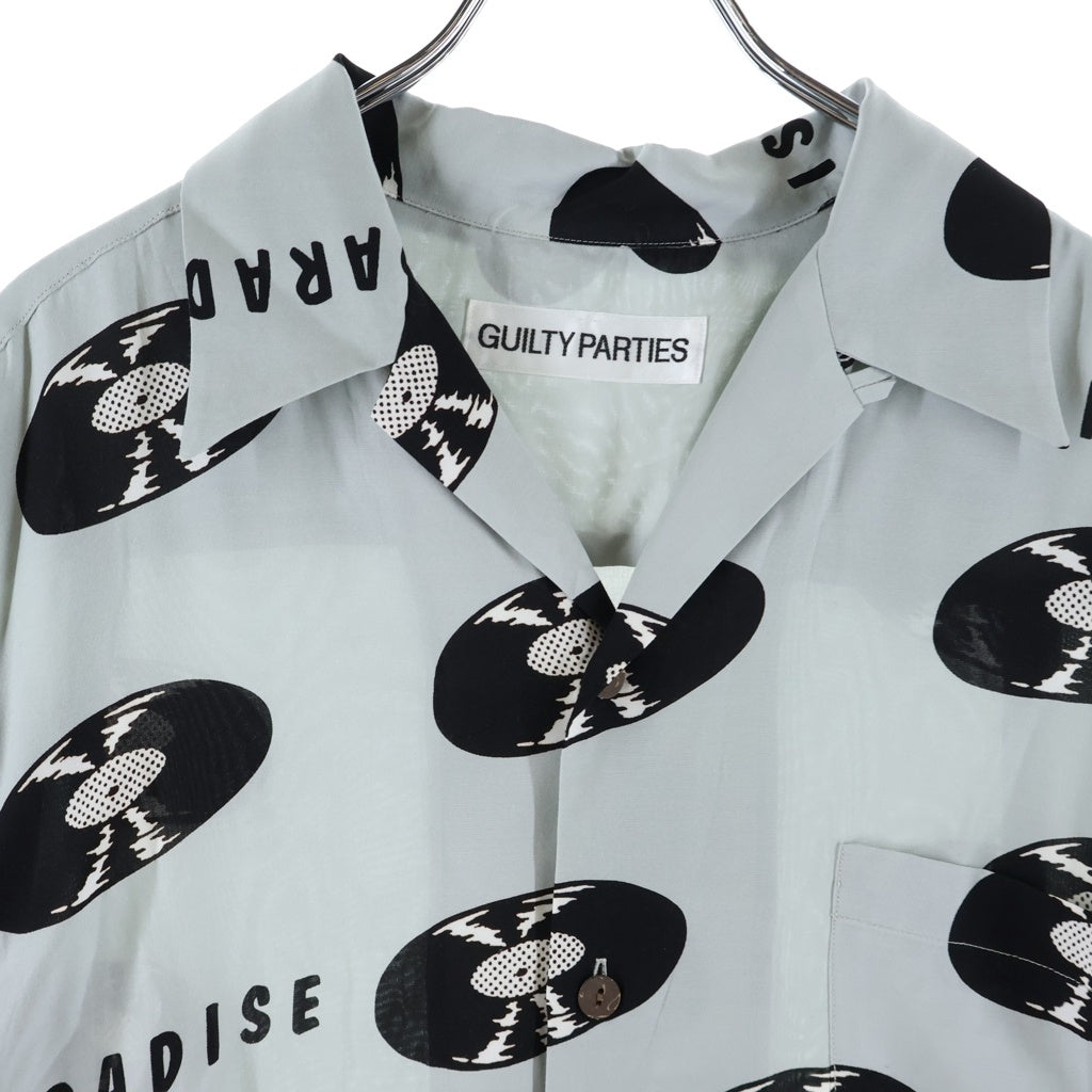 WACKO MARIA(ワコマリア) 24SS RECORDS HAWAIIAN SHIRTS レコード ハワイアン 半袖シャツ グレー