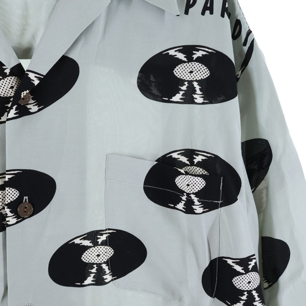 WACKO MARIA(ワコマリア) 24SS RECORDS HAWAIIAN SHIRTS レコード ハワイアン 半袖シャツ グレー