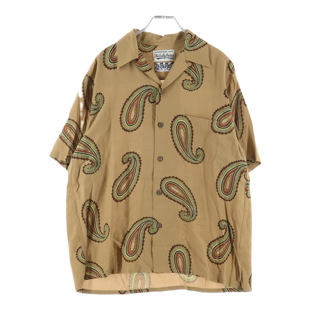 WACKO MARIA(ワコマリア) 21SS × BADSPOOL HAWAIIAN SHIRTS ペイズリー柄 ハワイアン 半袖シャツ ブラウン