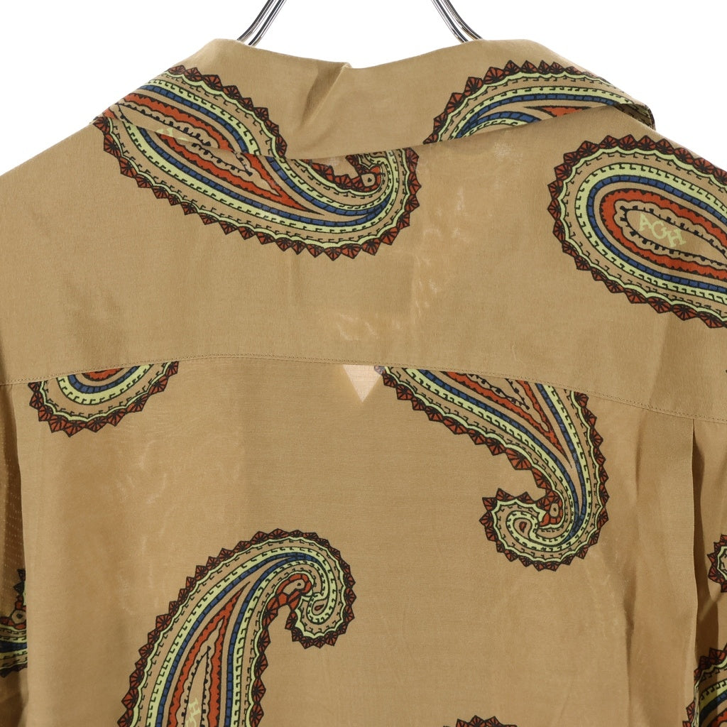 WACKO MARIA(ワコマリア) 21SS × BADSPOOL HAWAIIAN SHIRTS ペイズリー柄 ハワイアン 半袖シャツ ブラウン