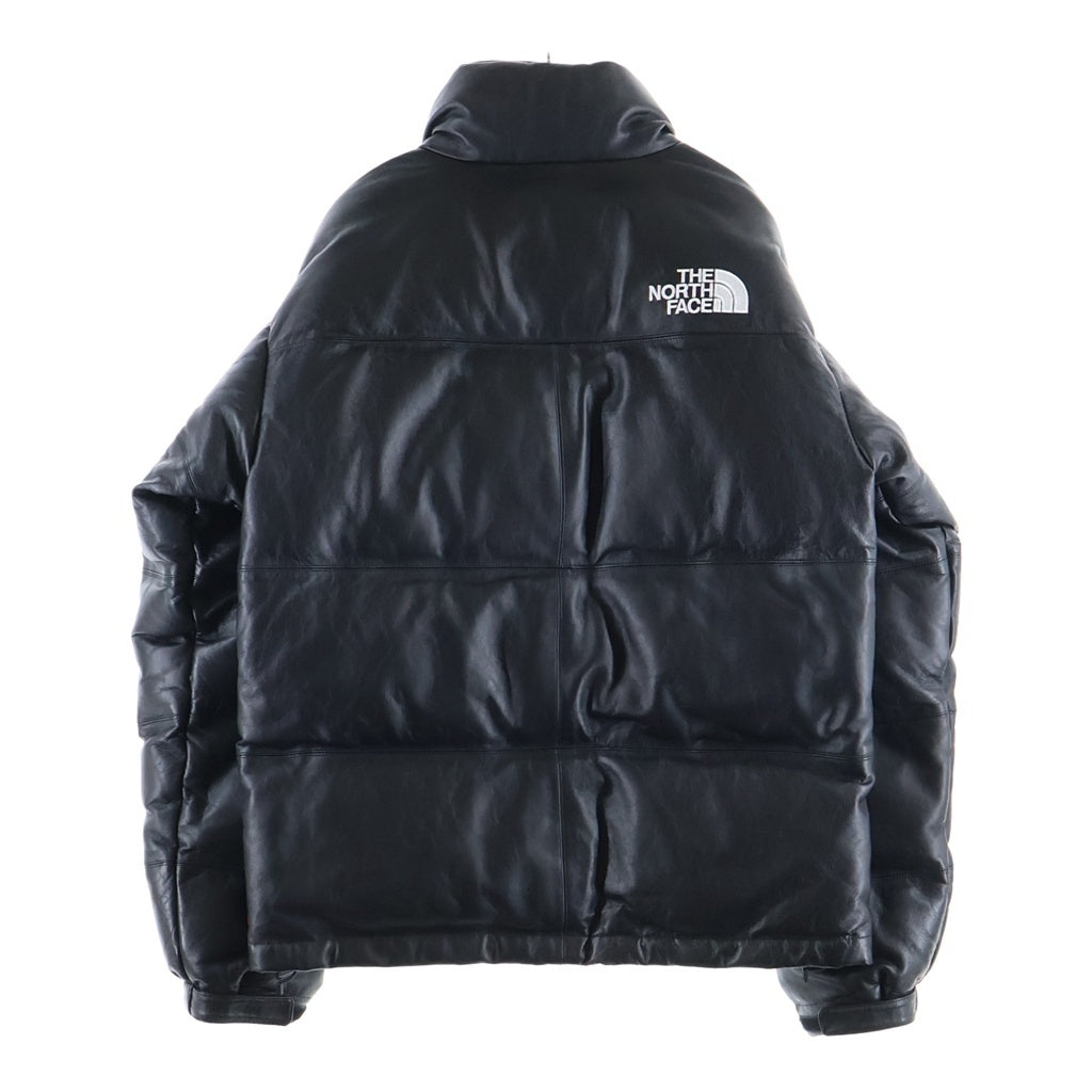 SUPREME(シュプリーム) 17AW ×THE NORTH FACE LEATHER NUPTSE DOWN JACKET ヌプシ レザーダウンジャケット ブラック ND91702I