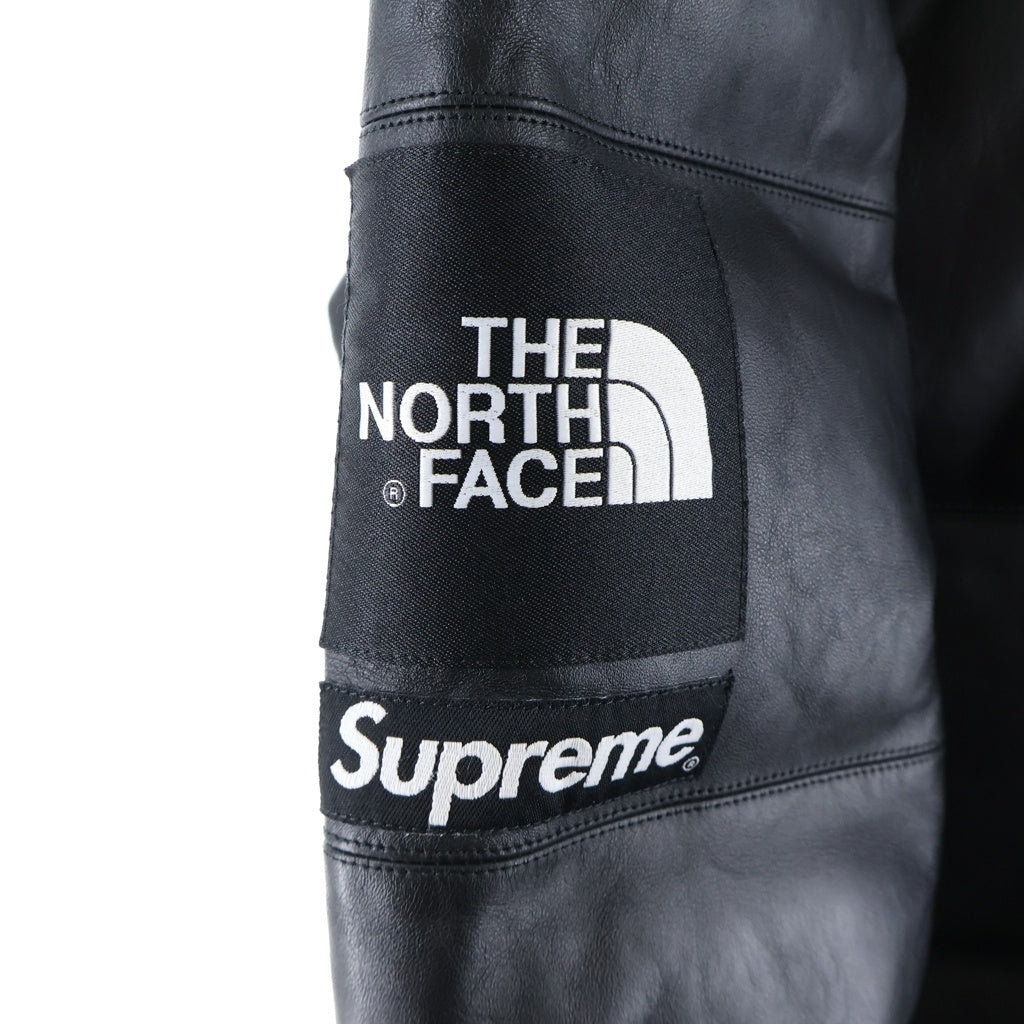 SUPREME(シュプリーム) 17AW ×THE NORTH FACE LEATHER NUPTSE DOWN JACKET ヌプシ レザーダウンジャケット ブラック ND91702I