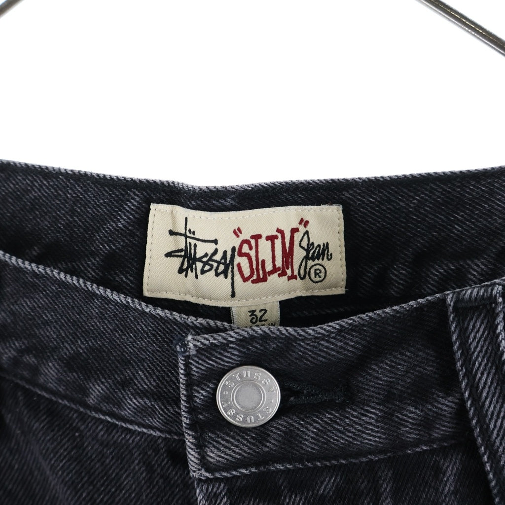 STUSSY(ステューシー) SLIM JEAN DENIM スリム ストレート デニム ジーンズ パンツ ブラック 116763