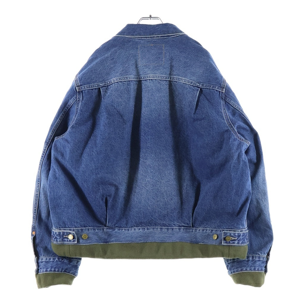Sacai(サカイ) 25SS × Levi's Denim Nylon Twill Reversible Blouson リーバイス デニム ナイロン ツウィル リバーシブル ブルゾンジャケット インディゴ/カーキ 25-03707M
