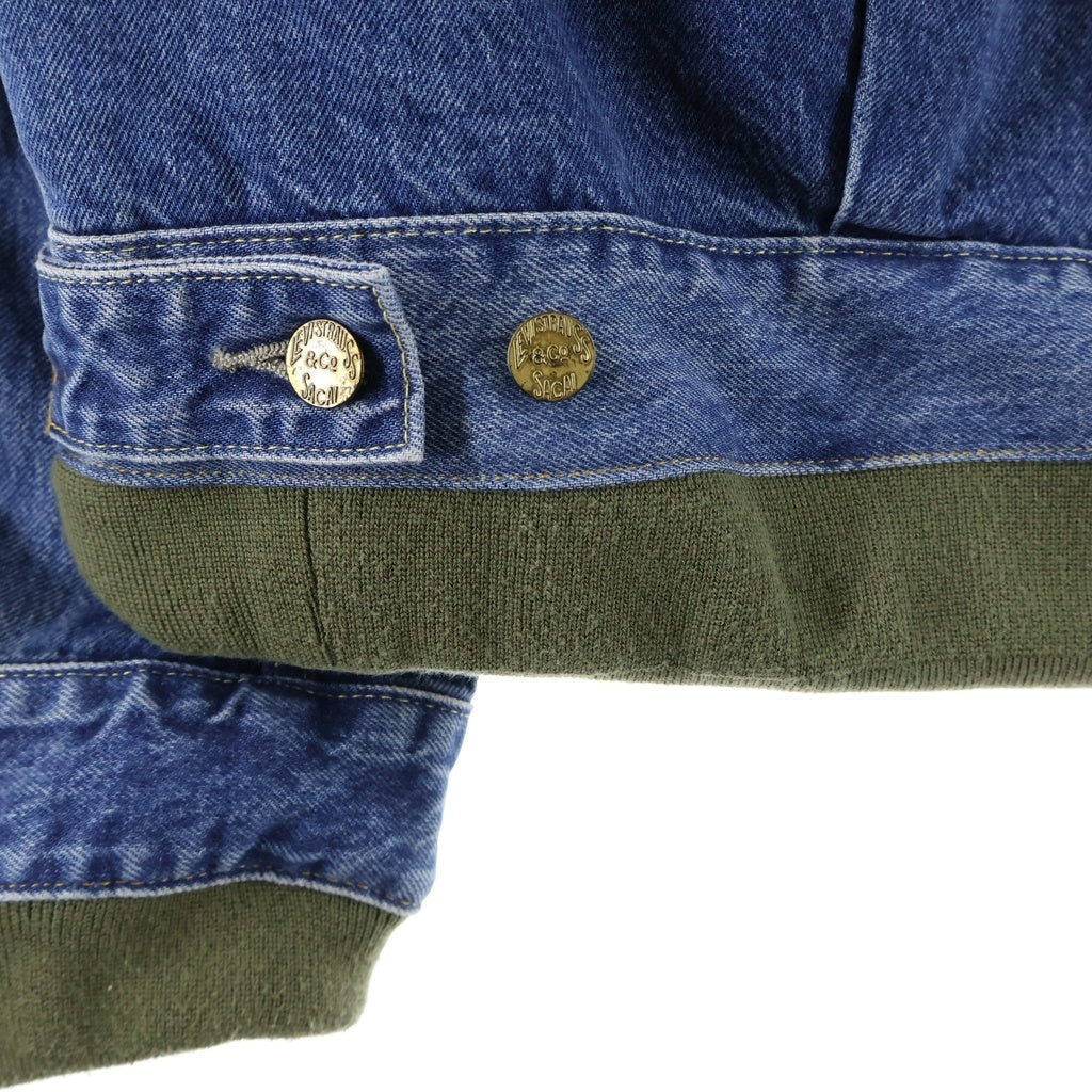 Sacai(サカイ) 25SS × Levi's Denim Nylon Twill Reversible Blouson リーバイス デニム ナイロン ツウィル リバーシブル ブルゾンジャケット インディゴ/カーキ 25-03707M