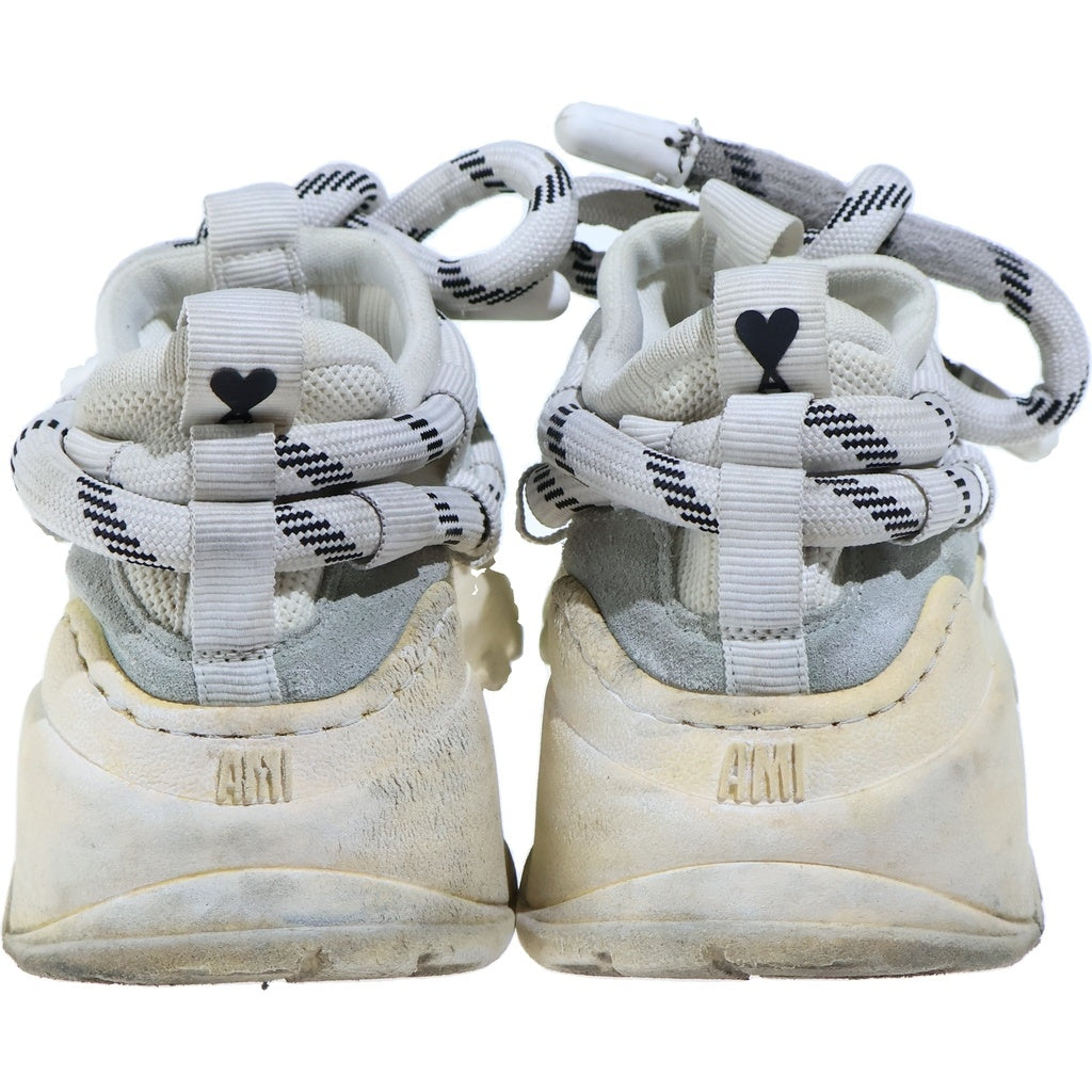 AMI Alexandre Mattiussi(アミアレクサンドルマテュッシ) OTTO SNEAKER スエード レザーローカットスニーカー シューズ グレー/ホワイト USN416-873