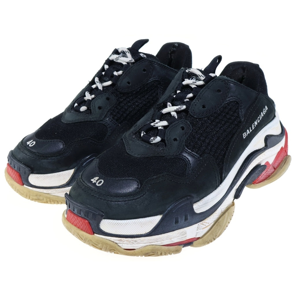 BALENCIAGA(バレンシアガ) TRIPLE S トリプルS ダッド ローカットスニーカー ブラック/レッド 533882