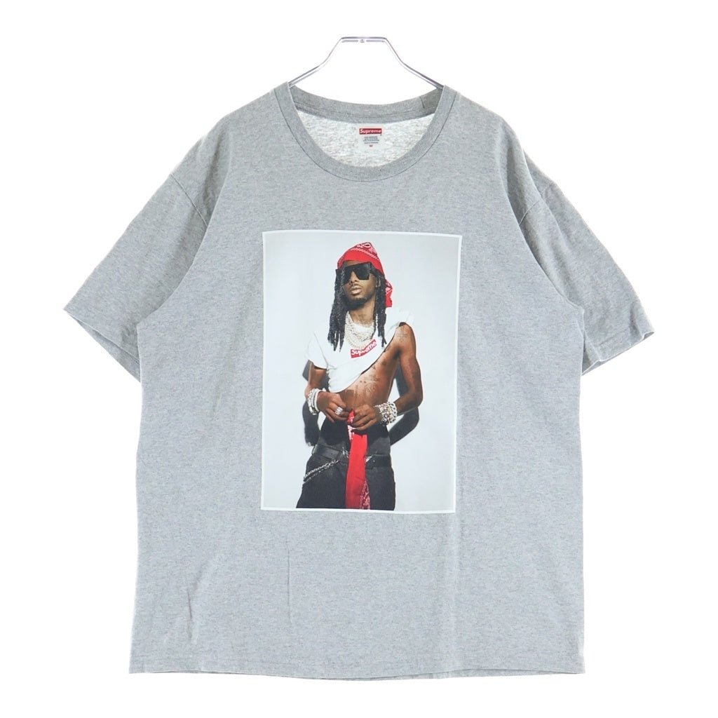 SUPREME(シュプリーム) 25FW Playboi Carti Tee プレイボーイ カーティ プリント クルーネック半袖Tシャツ カットソー グレー