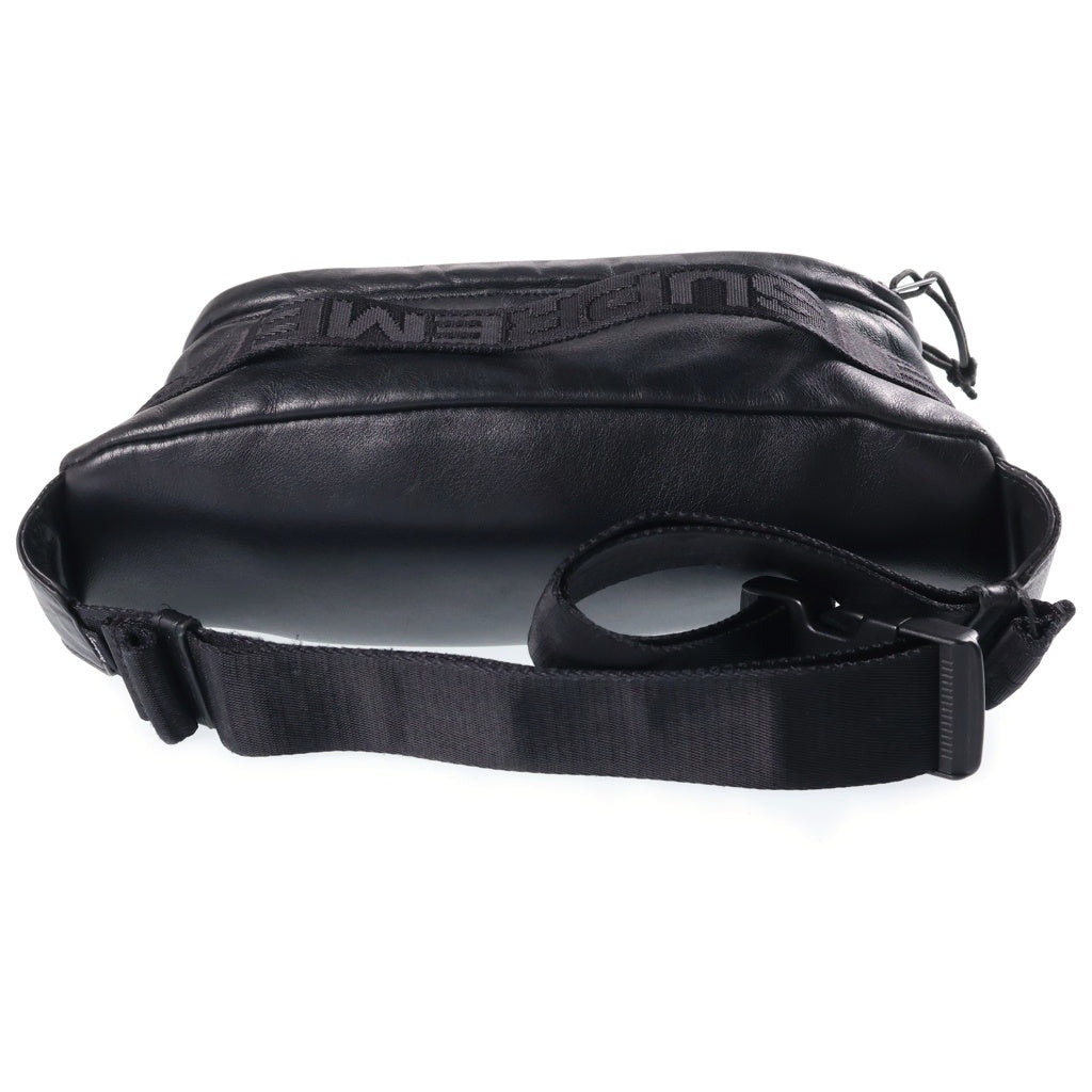 SUPREME(シュプリーム) 24AW Leather Waist Bag レザーウエストバッグ ブラック