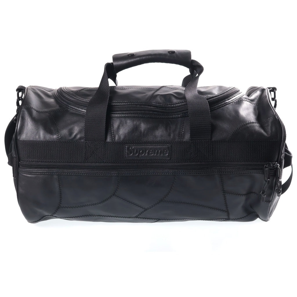 SUPREME(シュプリーム) 19AW Patchwork Leather Duffel Bag 31L パッチワーク レザーダッフルバッグ ブラック