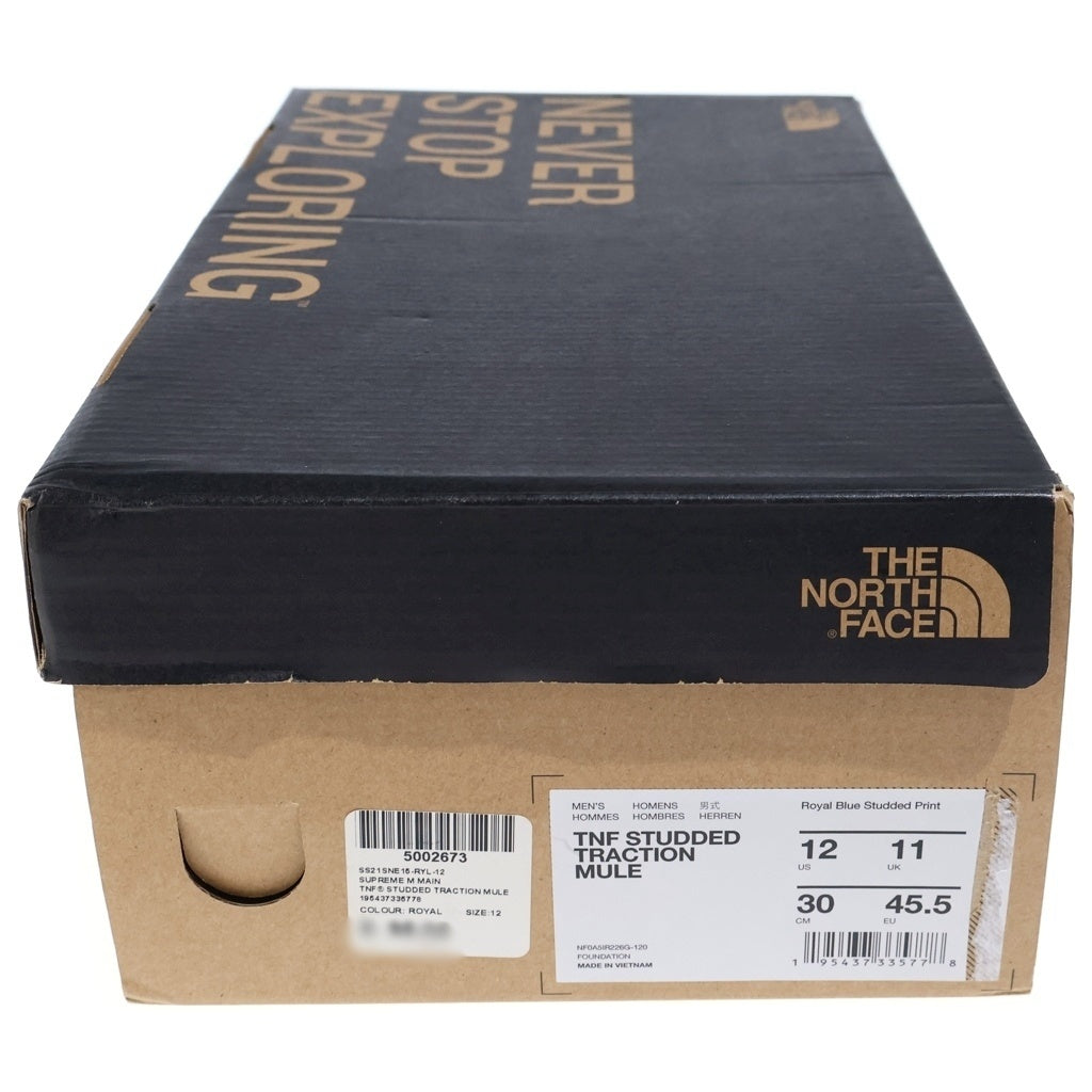 SUPREME(シュプリーム) 21SS ×THE NORTH FACE Studded Traction Mule Royal ザノースフェイス スタッズ トラクション ミュール ロイヤル ブルー US12/30cm NF0A5IR2