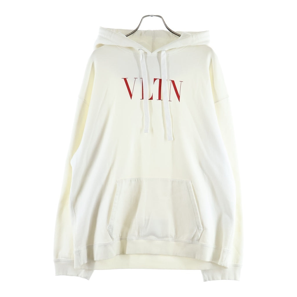 VALENTINO(ヴァレンティノ) VLTN ロゴプリントフーディー プルオーバーパーカー ホワイト WV3MF14F3TV