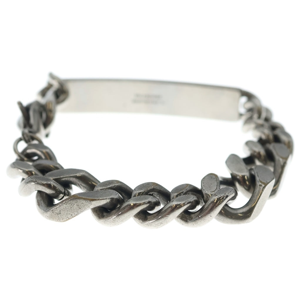 BALENCIAGA(バレンシアガ) PLATE TWIST プレートツイスト リンクチェーン IDブレスレット シルバー