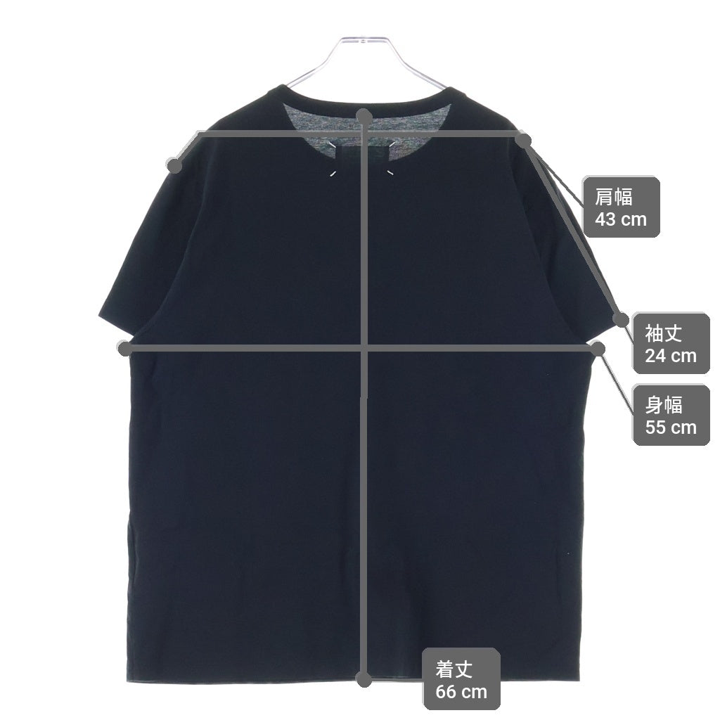 Maison Martin Margiela(メゾンマルタンマルジェラ) 23SS T-Shirt ロゴ刺繍 半袖Tシャツ ブラック S50GC0684 S22816
