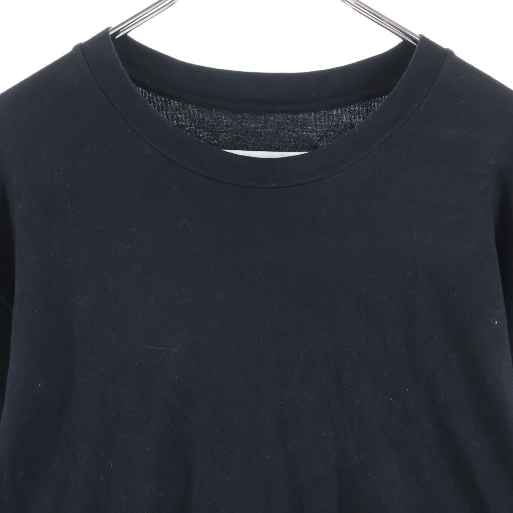 JIL SANDER(ジルサンダー) 24AW T-SHIRT LS バックロゴプリント クルーネック 長袖Tシャツ カットソー ブラック J22GC0188