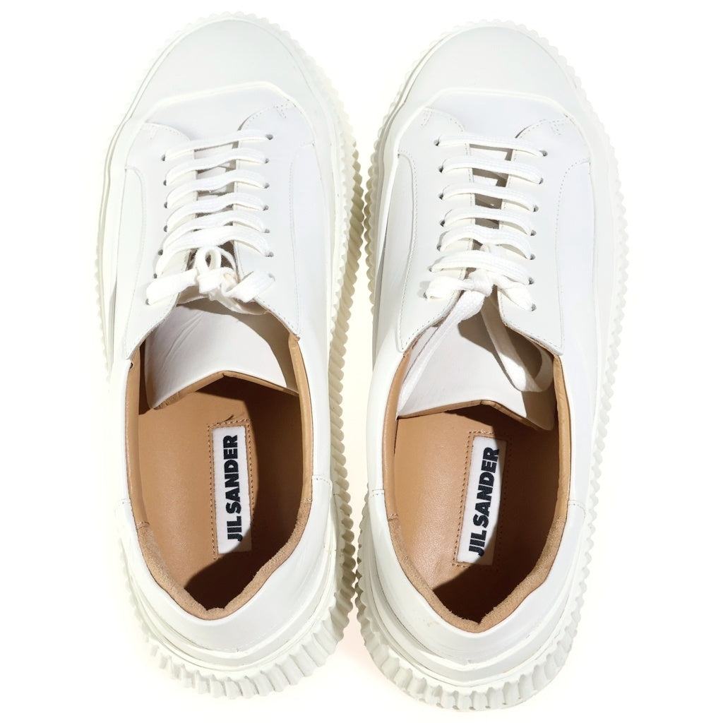 JIL SANDER(ジルサンダー) プラットフォーム レザー ローカットスニーカー ホワイト J15WS0002