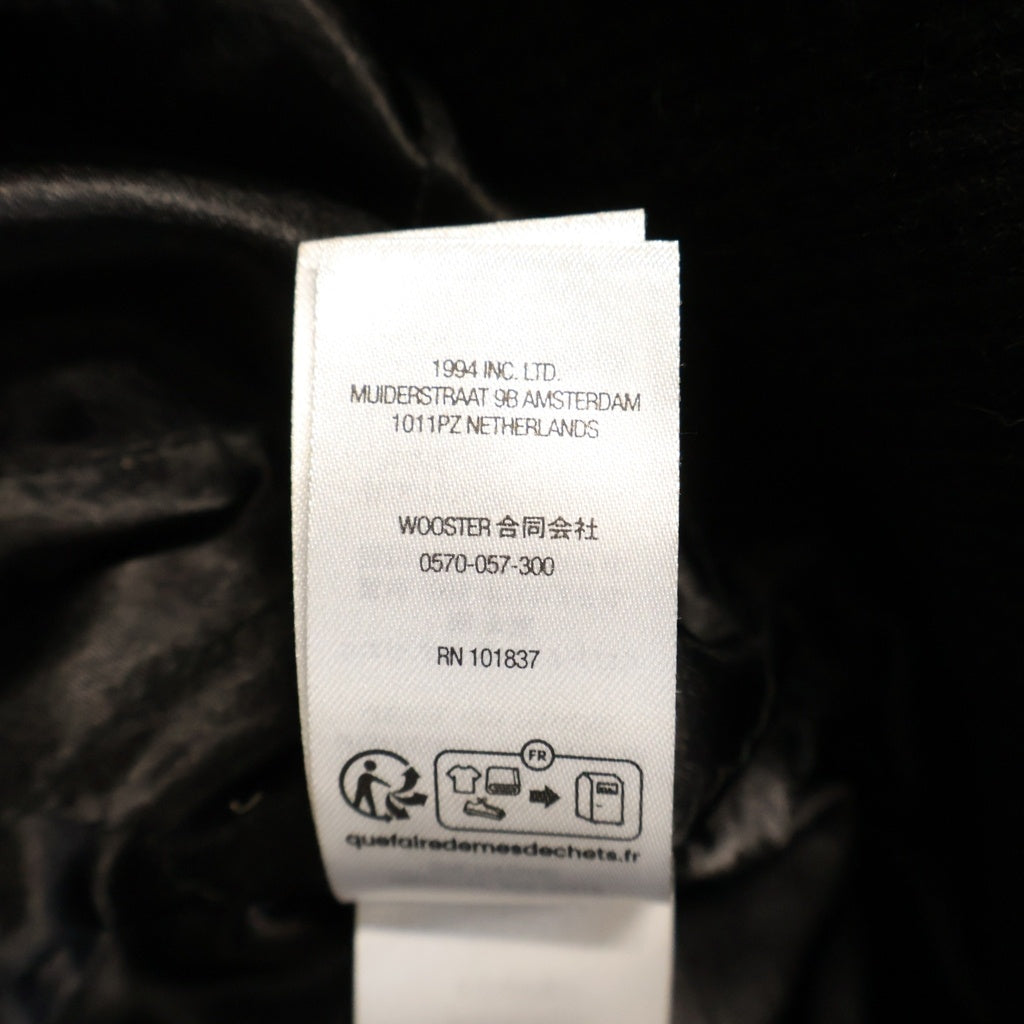 SUPREME(シュプリーム) 24AW ×HYSTERIC GLAMOUR Varsity Jacket ヒステリックグラマー 袖レザー/パッチロゴ ヴァーシティージャケット ブラック