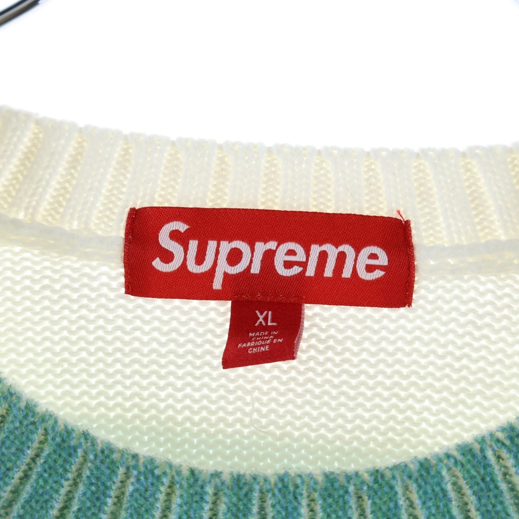 SUPREME(シュプリーム) 25SS Damien Hirst Sweater ダミアンハースト クルーネックニット セーター 厚手 ホワイト/グリーン