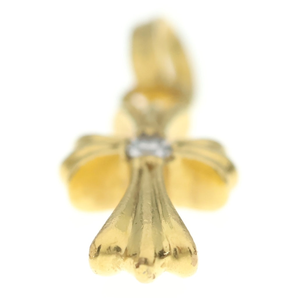 CHROME HEARTS(クロムハーツ) 22K CRS BBYFAT DIA ベイビーファットクロス 両面1ダイヤ ペンダントトップ ゴールド BCA034