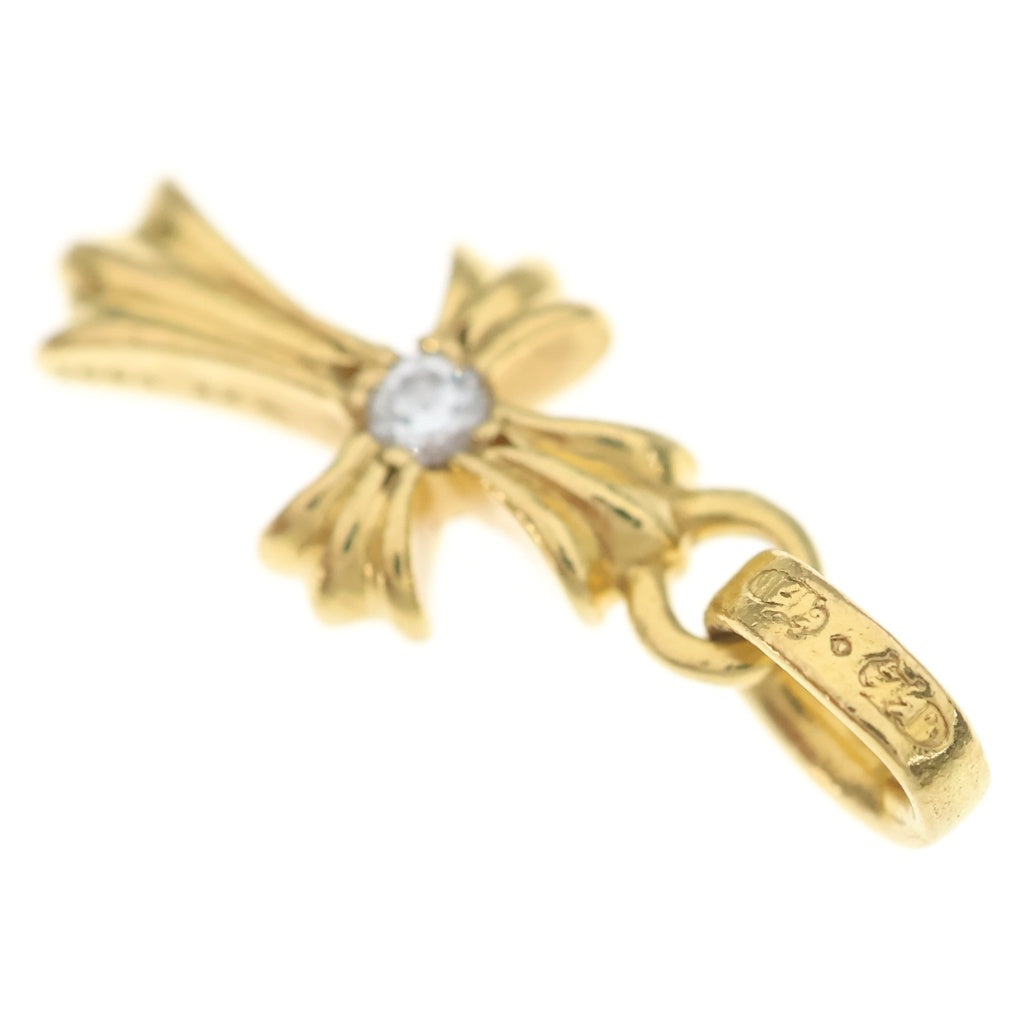 CHROME HEARTS(クロムハーツ) 22K CRS BBYFAT DIA ベイビーファットクロス 両面1ダイヤ ペンダントトップ ゴールド BCA034