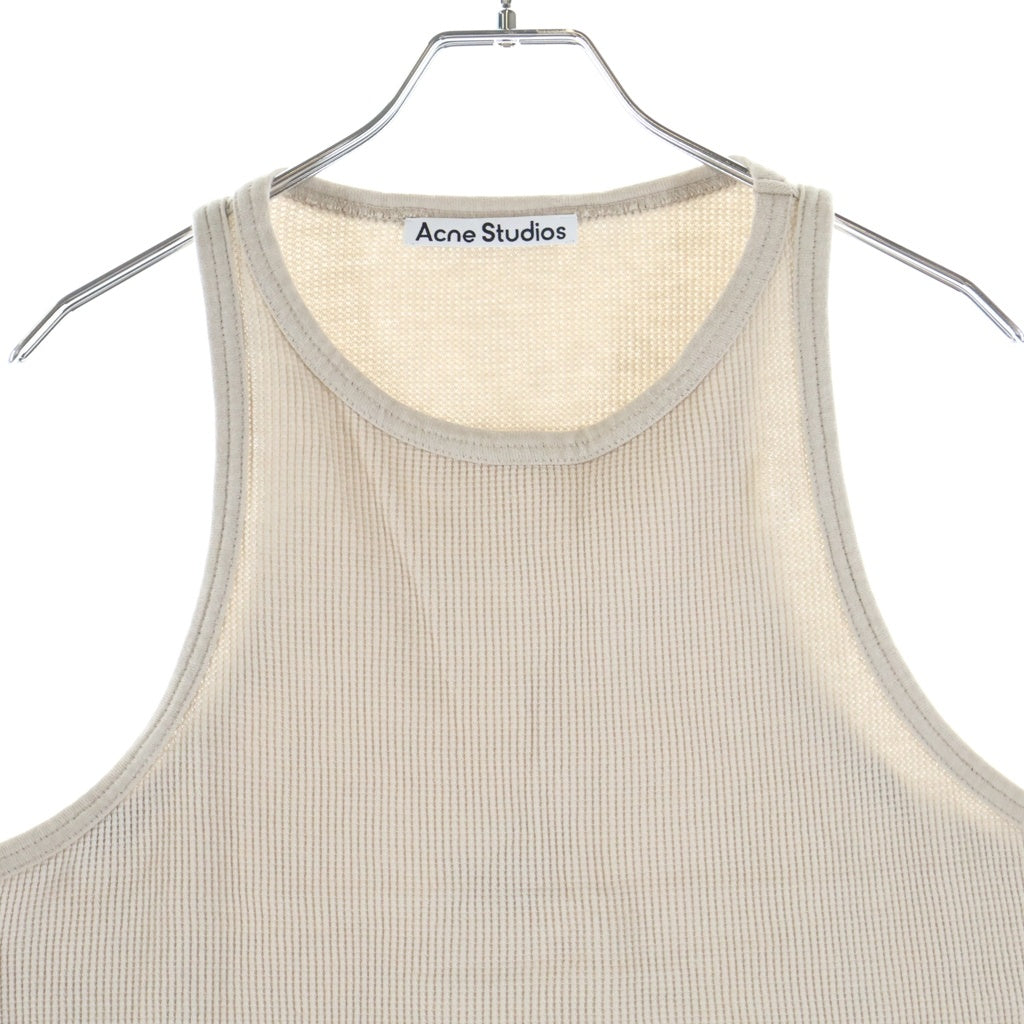 Acne Studios(アクネ ストゥディオズ) バックロゴ ノースリーブ タンクトップ ベージュ FN-UX-TSHI000024