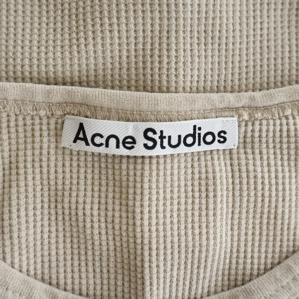 Acne Studios(アクネ ストゥディオズ) バックロゴ ノースリーブ タンクトップ ベージュ FN-UX-TSHI000024