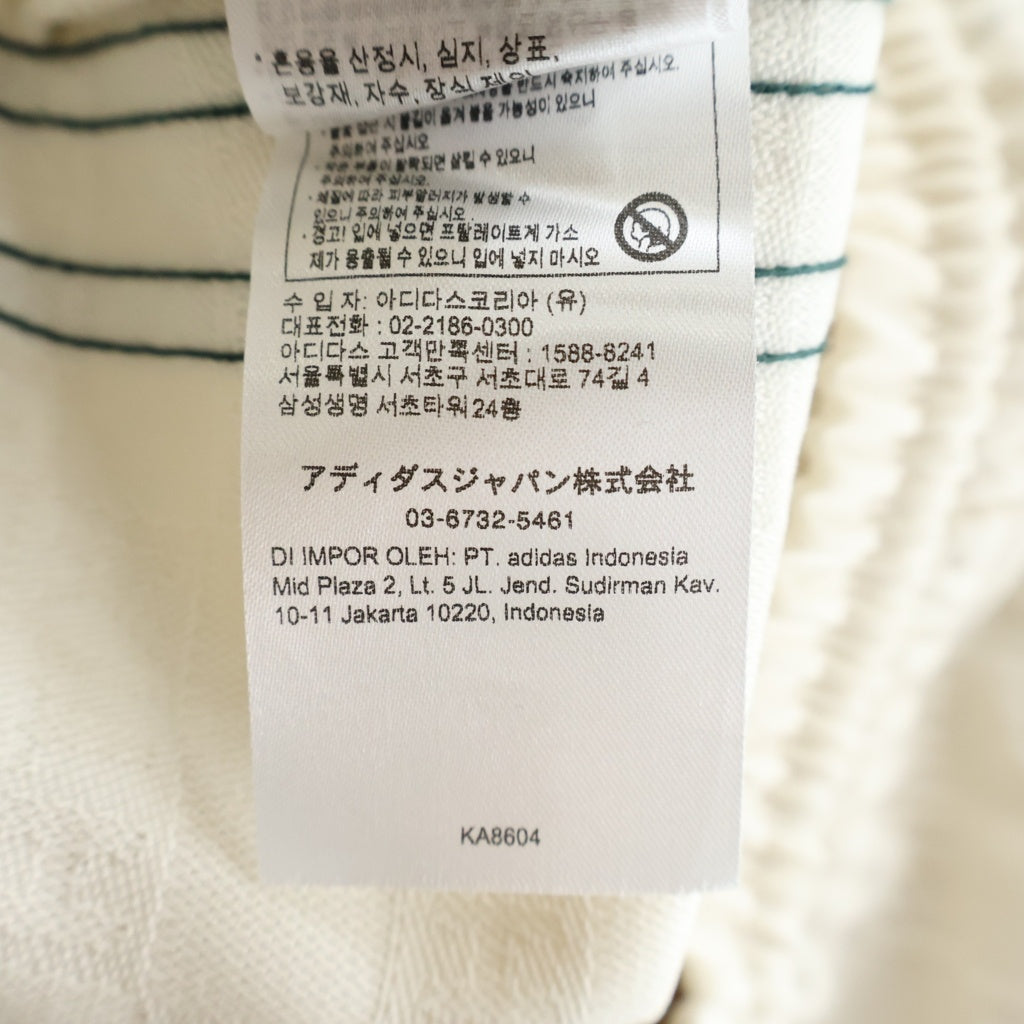 adidas(アディダス) ×KITH キス 総柄 サイド3ライン トラック パンツ ベージュ KA8604