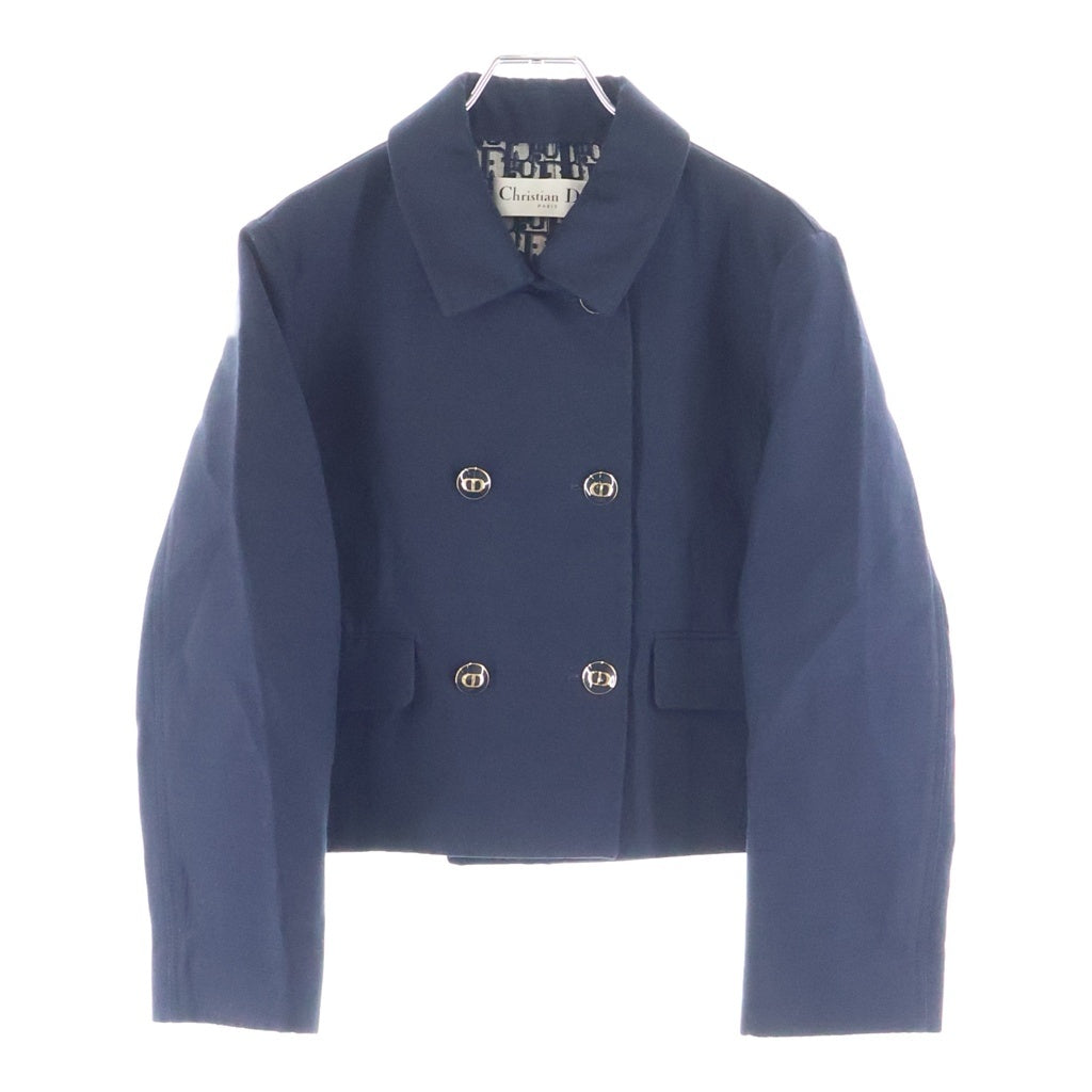 Christian Dior(クリスチャンディオール) オブリーク柄 ショート丈 クロップド ジャケット 311V86A1304