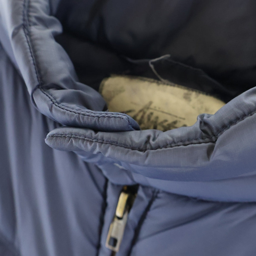 STUSSY(ステューシー) Old Shell Down Jackets オールド シェル Vステッチ ポリエステル ジップアップダウンジャケット ネイビー