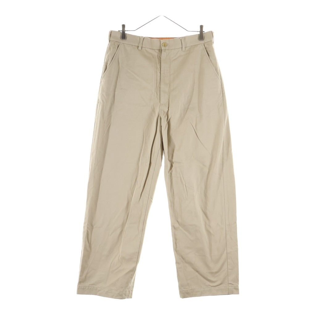 COMME des GARCONS HOMME(コムデギャルソンオム) 21AW コットンワイドチノパンツ スラックスパンツ ベージュ/オレンジ HH-P002