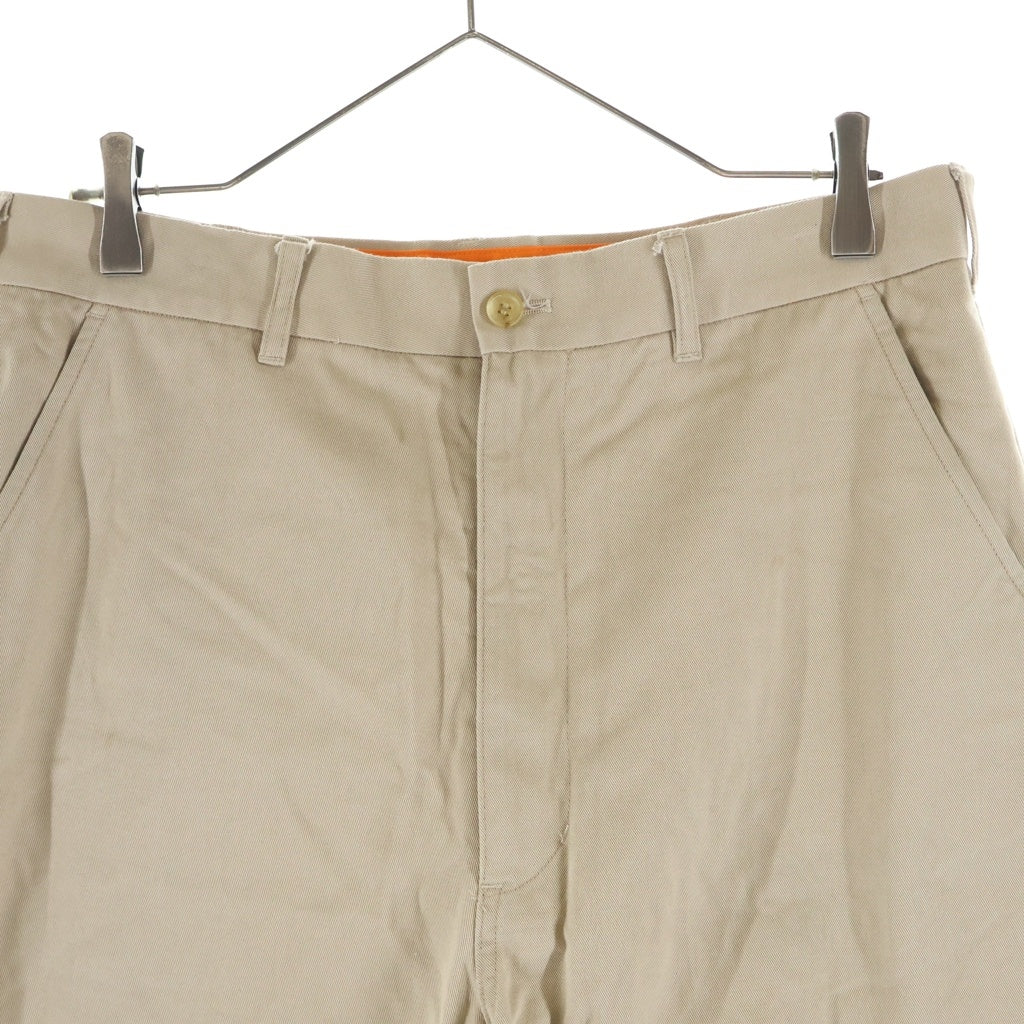 COMME des GARCONS HOMME(コムデギャルソンオム) 21AW コットンワイドチノパンツ スラックスパンツ ベージュ/オレンジ HH-P002