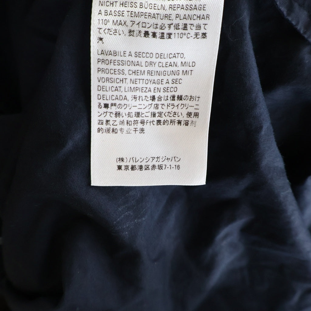 BALENCIAGA(バレンシアガ) 21SS 総柄ロゴ オーバーサイズ 長袖シャツ ネイビー 647363 TJLY7