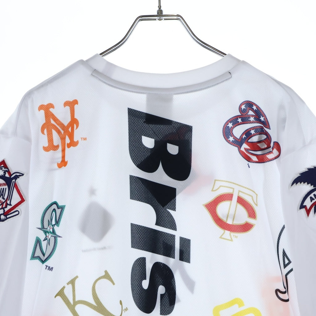 F.C.R.B.(エフシーアールビー) ×MLB TOUR ALL TEAM BIG TEE ツアー オール チーム ビッグ プリント 半袖Tシャツ カットソー ホワイト FCRB-212017