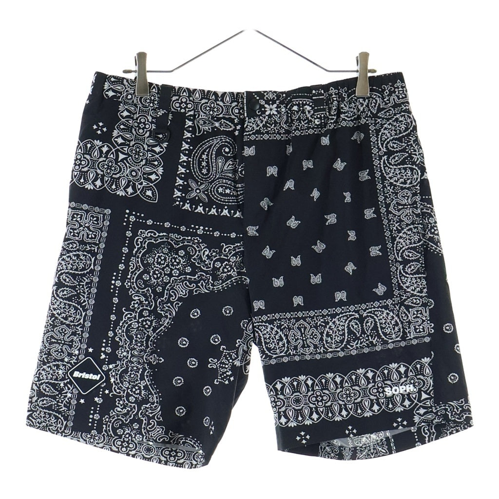 F.C.R.B./F.C.Real Bristol/FCRB(エフシーアールビー/エフシーレアルブリストル) 22AW BANDANA COMFORTABLE SHORTS バンダナ柄コンフォートショーツ ブラック FCRB-222116