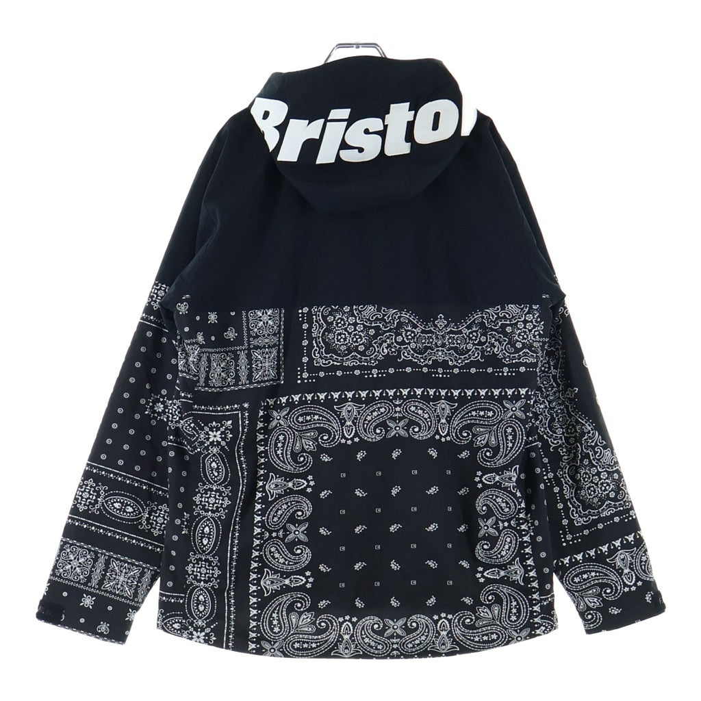 F.C.R.B./F.C.Real Bristol/FCRB(エフシーアールビー/エフシーレアルブリストル) 22AW BANDANA TRAINING JACKET バンダナ柄 トレーニング ジップアップ ジャケット ブラック CRB-222115