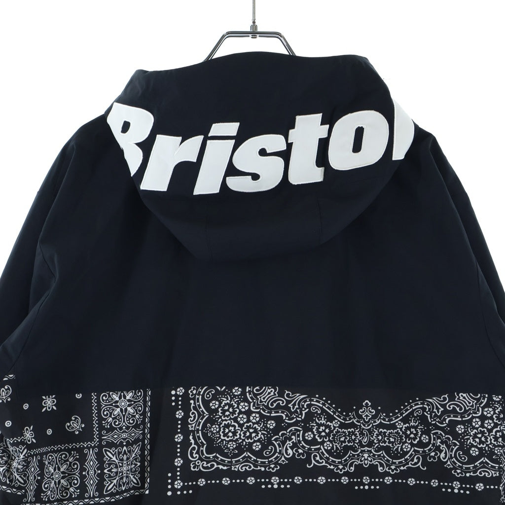 F.C.R.B./F.C.Real Bristol/FCRB(エフシーアールビー/エフシーレアルブリストル) 22AW BANDANA TRAINING JACKET バンダナ柄 トレーニング ジップアップ ジャケット ブラック CRB-222115