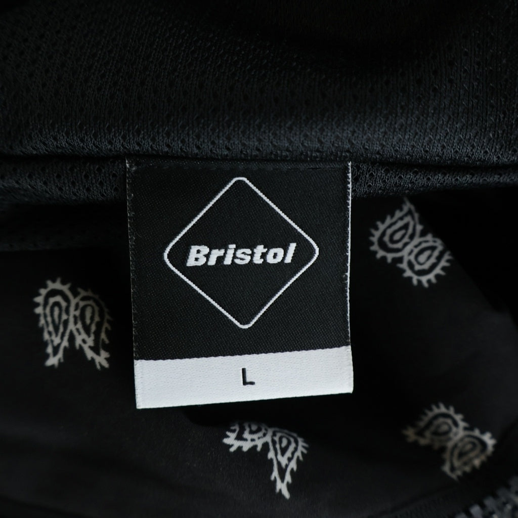 F.C.R.B./F.C.Real Bristol/FCRB(エフシーアールビー/エフシーレアルブリストル) 22AW BANDANA TRAINING JACKET バンダナ柄 トレーニング ジップアップ ジャケット ブラック CRB-222115