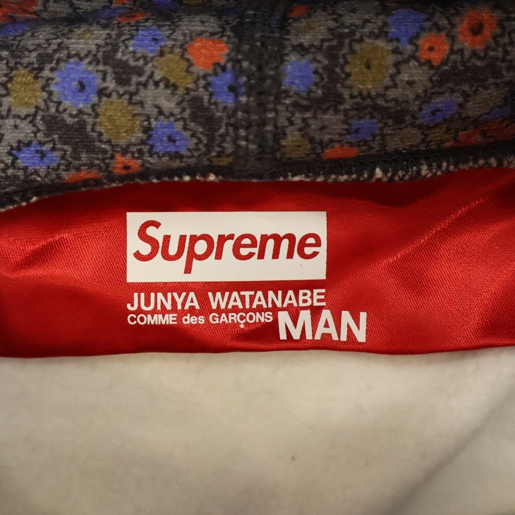 SUPREME(シュプリーム) 21AW ×JUNYA WATANABE COMME des GARCONS MAN Black Flowers Hooded Sweatshirt プルオーバーパーカー