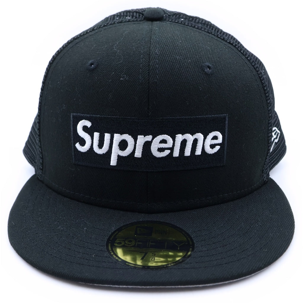 SUPREME(シュプリーム) 22SS ×New Era Box Logo Mesh Back Cap ボックスロゴ メッシュバック ベースボールキャップ 帽子 ブラック