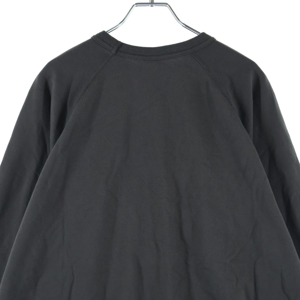STANDARD CALIFORNIA(スタンダード カリフォルニア) SD PIMA CREW LOGO SWEAT フロント ロゴプリント スウェットトレーナーチャコール