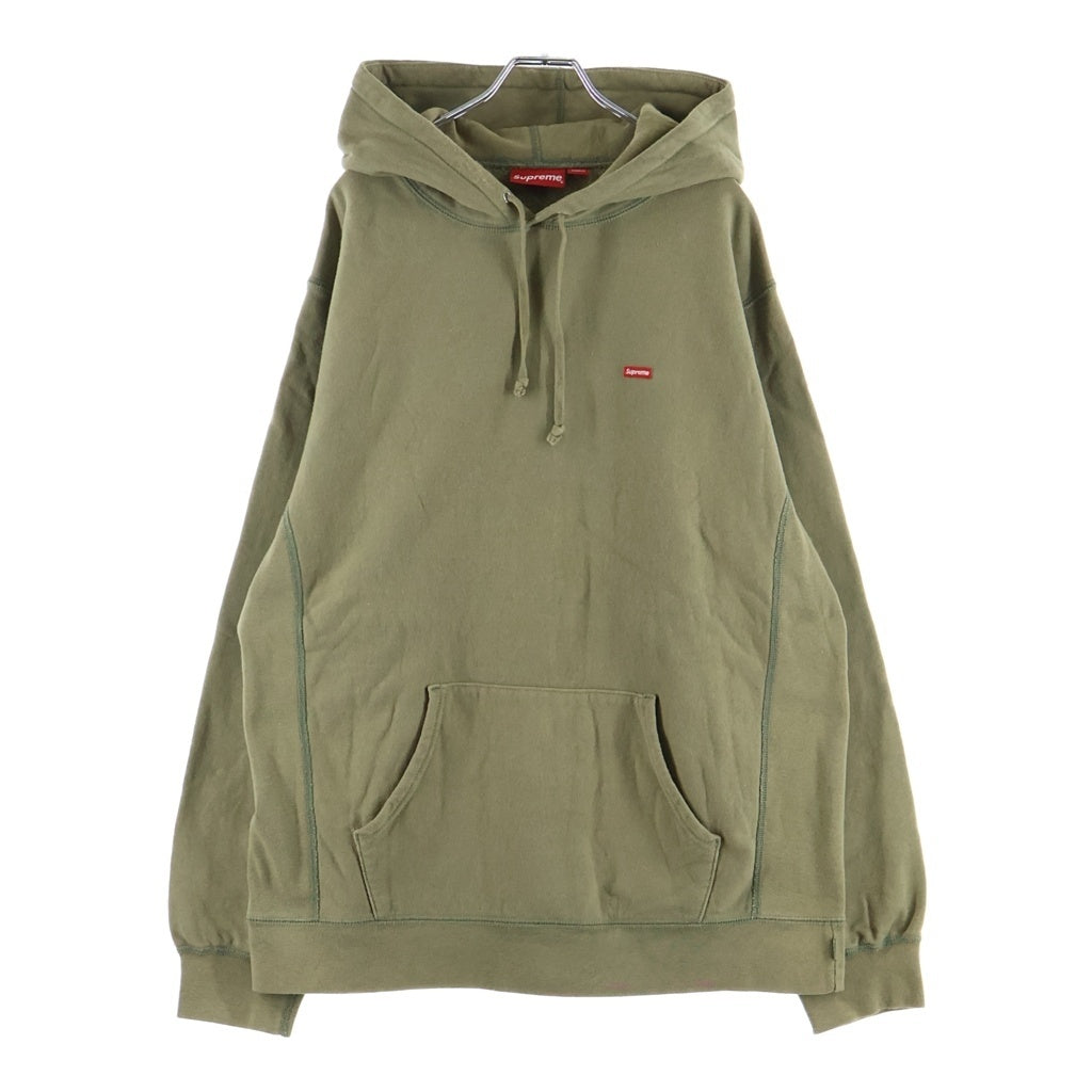SUPREME(シュプリーム) 21AW Small Box Logo Hooded Sweatshirt スモールボックスロゴ 長袖プルオーバーパーカー フーディ カーキ