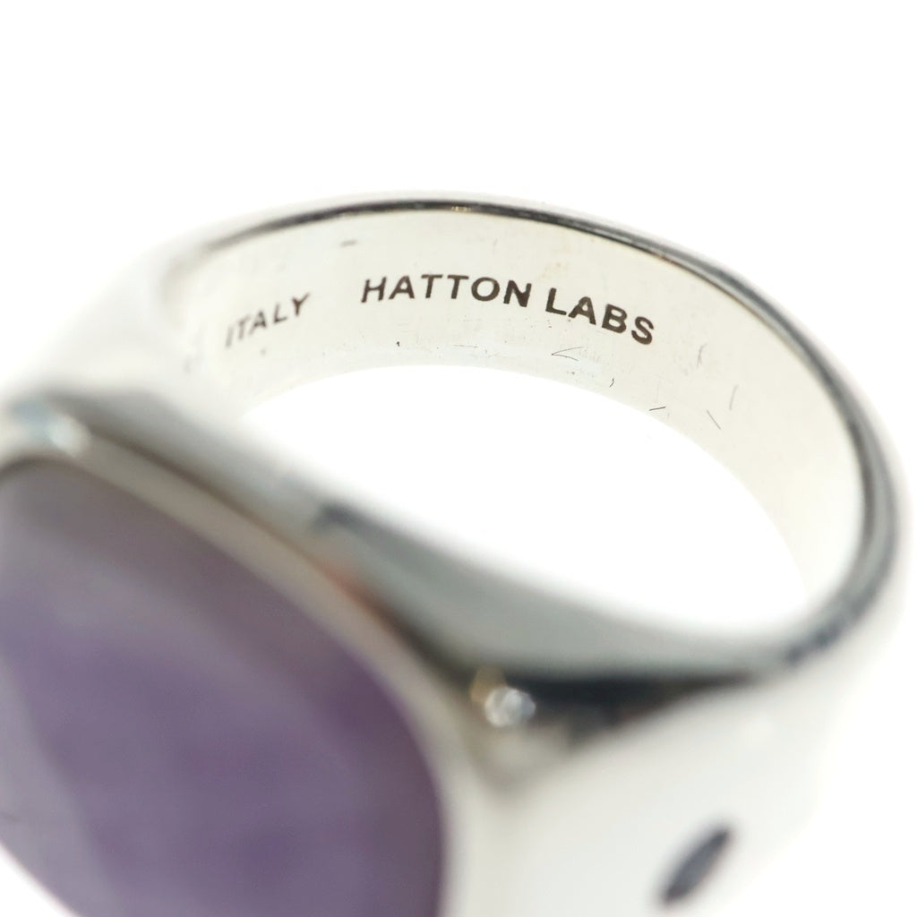 NO BRAND(ノーブランド) 【HATTON LABS】ハットンラブス Lepidolite Signet Ring レピドライト シグネット サファイア付き リング シルバー/パープル