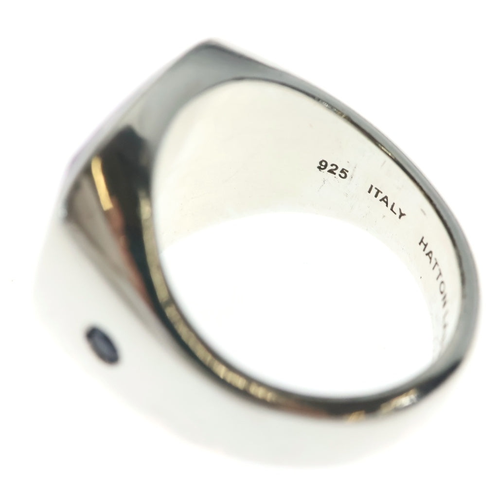 NO BRAND(ノーブランド) 【HATTON LABS】ハットンラブス Lepidolite Signet Ring レピドライト シグネット サファイア付き リング シルバー/パープル