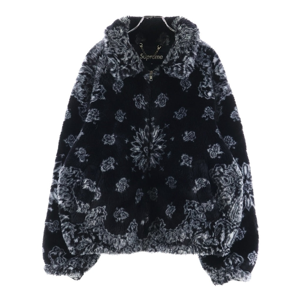 SUPREME(シュプリーム) 21SS Bandana Faux Fur Bomber Jacket ペイズリー ファージャケット ブラウン