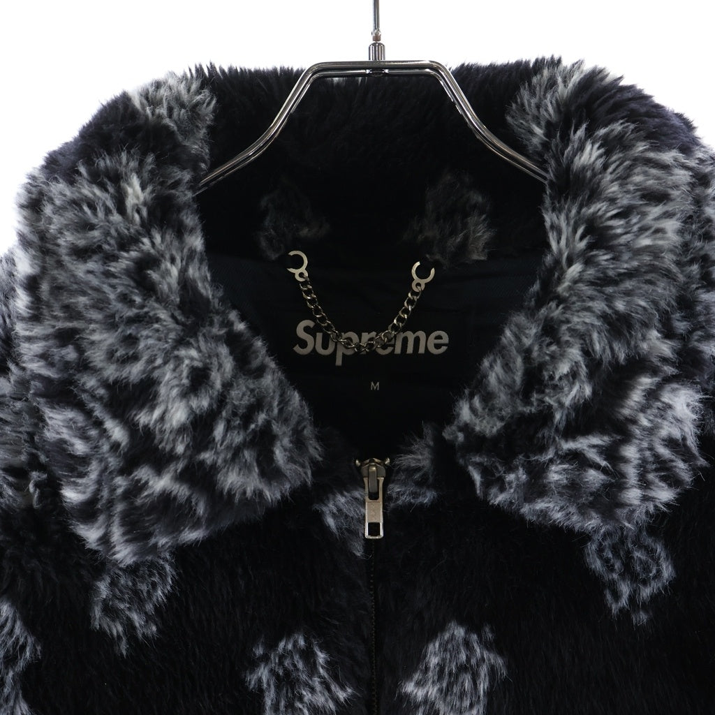 SUPREME(シュプリーム) 21SS Bandana Faux Fur Bomber Jacket ペイズリー ファージャケット ブラウン