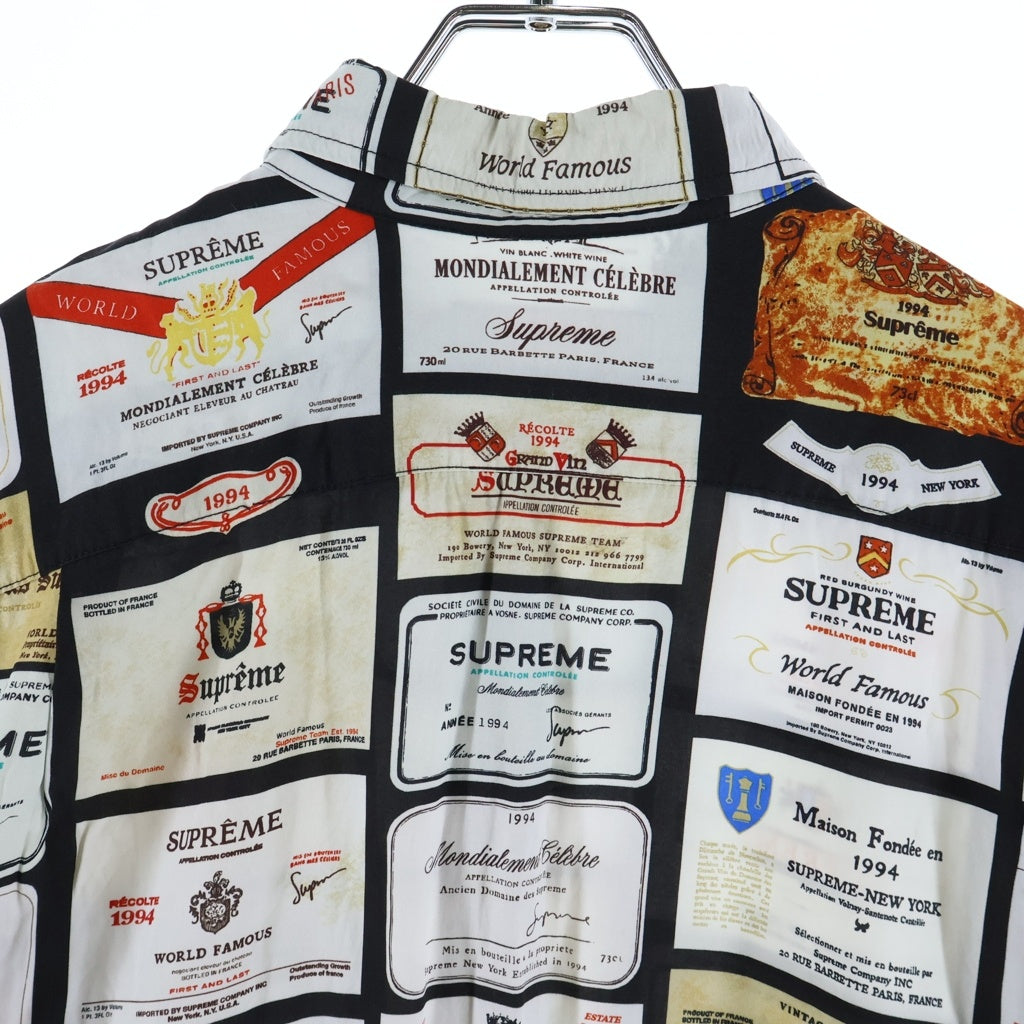 SUPREME(シュプリーム) 24AW Label Shirt ラベルシャツ 長袖総柄シャツ ホワイト