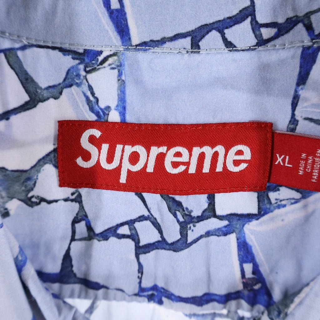 SUPREME(シュプリーム) 24SS Mosaic S/S Shirt モザイク 半袖開襟シャツ ブルー