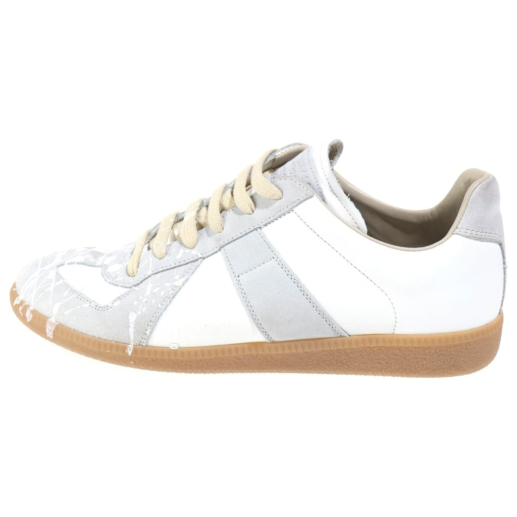 Maison Margiela(メゾンマルジェラ) REPLICA ペンキジャーマントレーナー ローカットスニーカーシューズ ホワイト