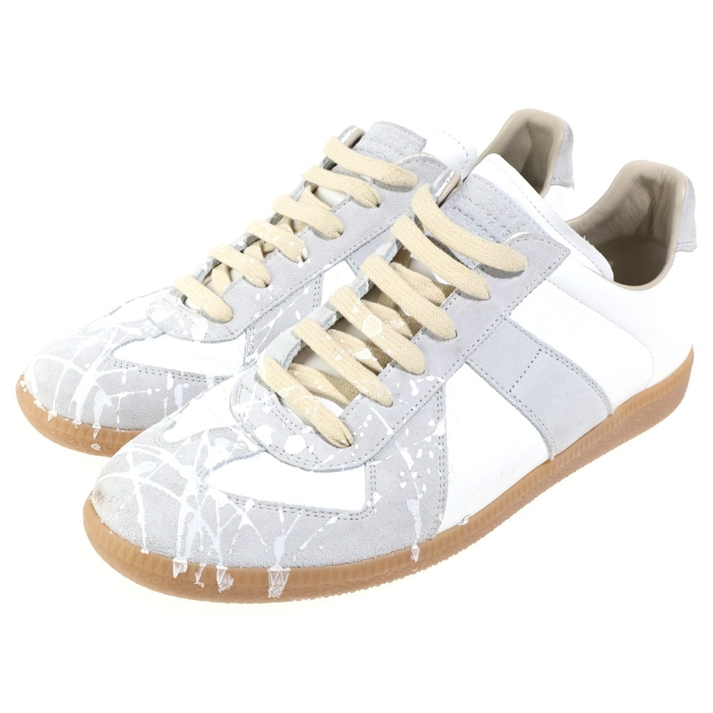 Maison Margiela(メゾンマルジェラ) REPLICA ペンキジャーマントレーナー ローカットスニーカーシューズ ホワイト